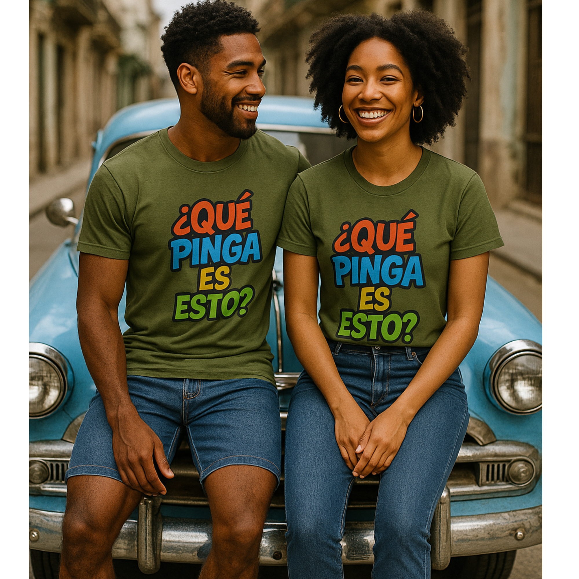 Unisex Premium Tee – Frase Cubana “¿Qué Pinga Es Esto?” | D’Pinga Shop