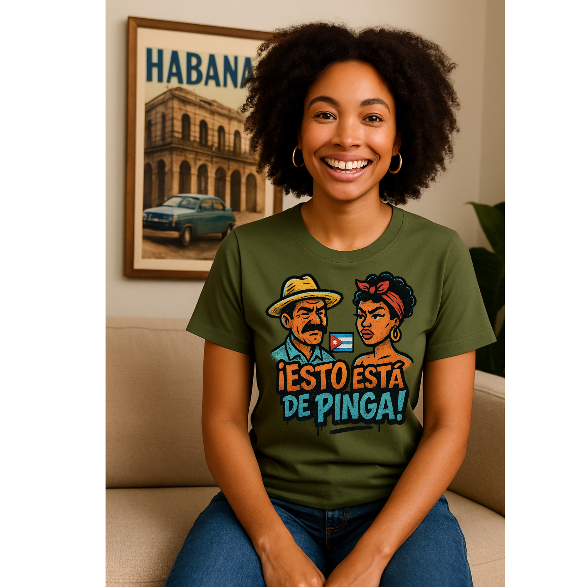 Camiseta Unisex “¡Esto Está de Pinga!” – Edición Guajira Original