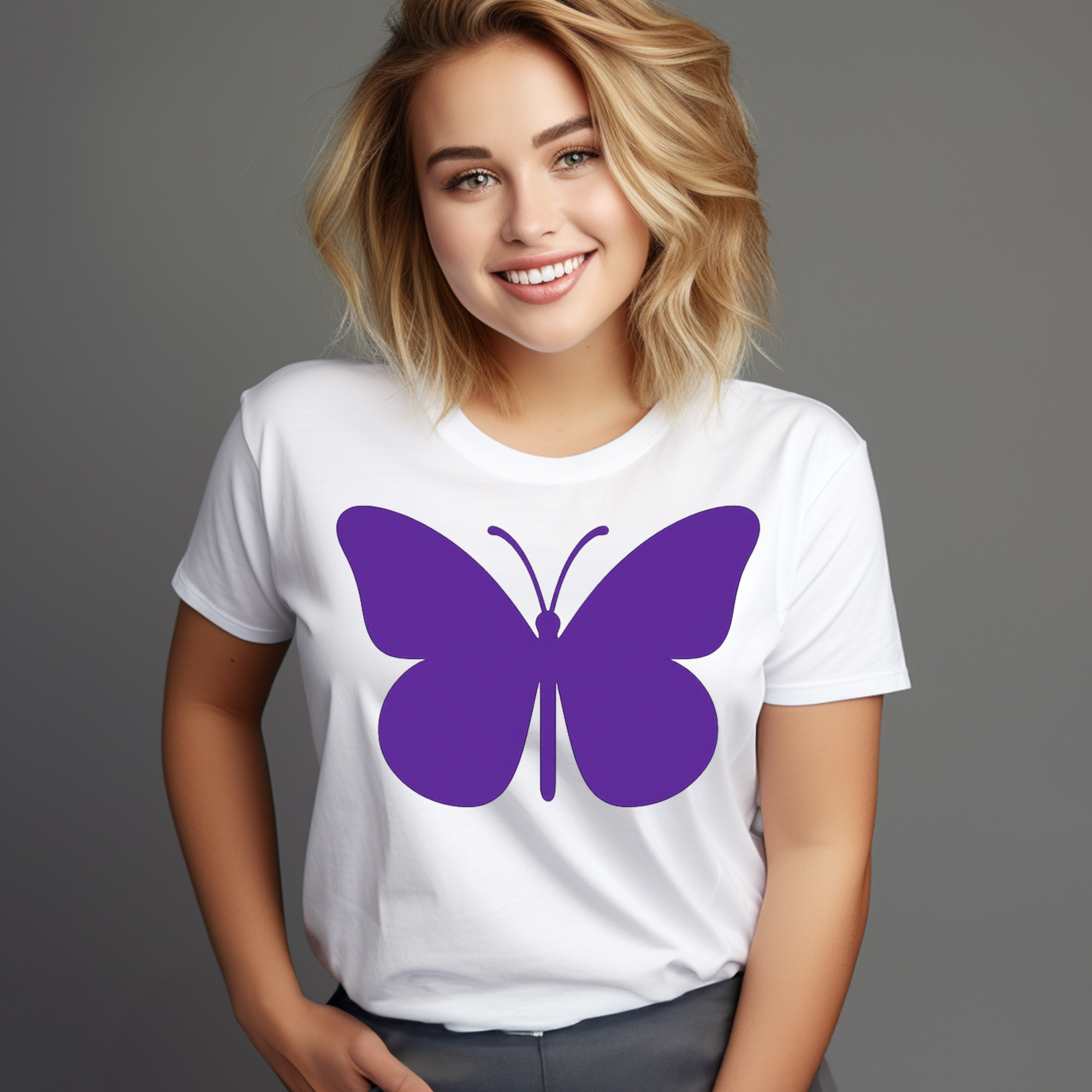 “Camiseta Unisex Mariposa Violeta – Edición Libertad”